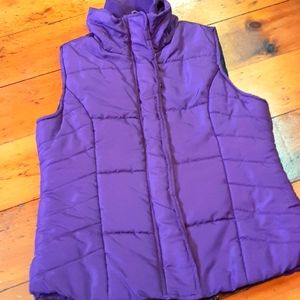 Outer Edge puffy purple vest.
